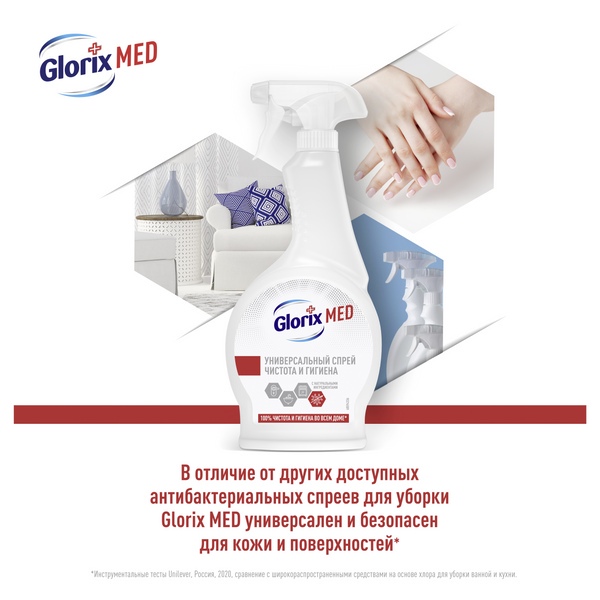Новые чистящие средства от Glorix MED